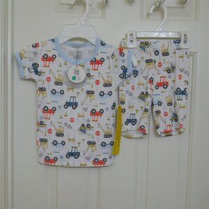 NWT 2pc Milkberry Bamboo Construction Shirt & Shorts Pajamas sz 4t